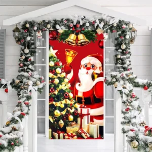 2024 Christmas Door Curtain Decorations