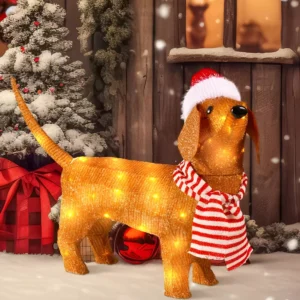 2D Flat Christmas Outdoor Luminous Acrylic Animal Garden Decoration