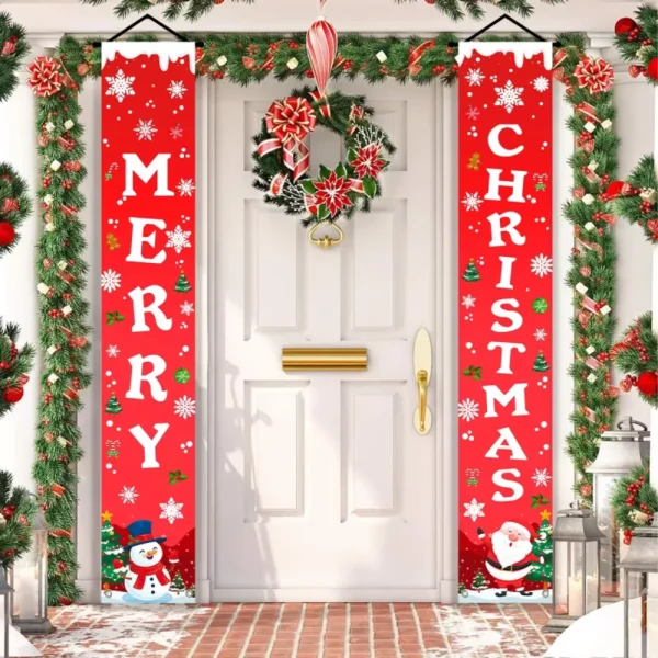 Christmas Santa Claus and Snowman Door Pendant - Image 4