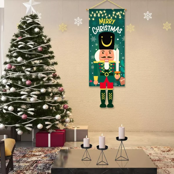 Festive Christmas Nutcracker Hanging Flag - Image 6