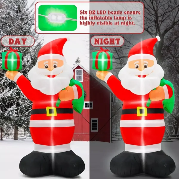 15FT Giant Christmas Santa Inflatable with LED Lights - Image 4