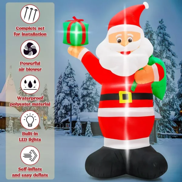 15FT Giant Christmas Santa Inflatable with LED Lights - Image 3