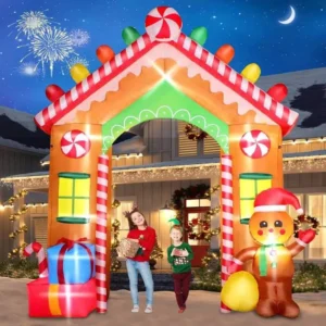 9 FT Christmas Inflatable Gingerbread House Archway