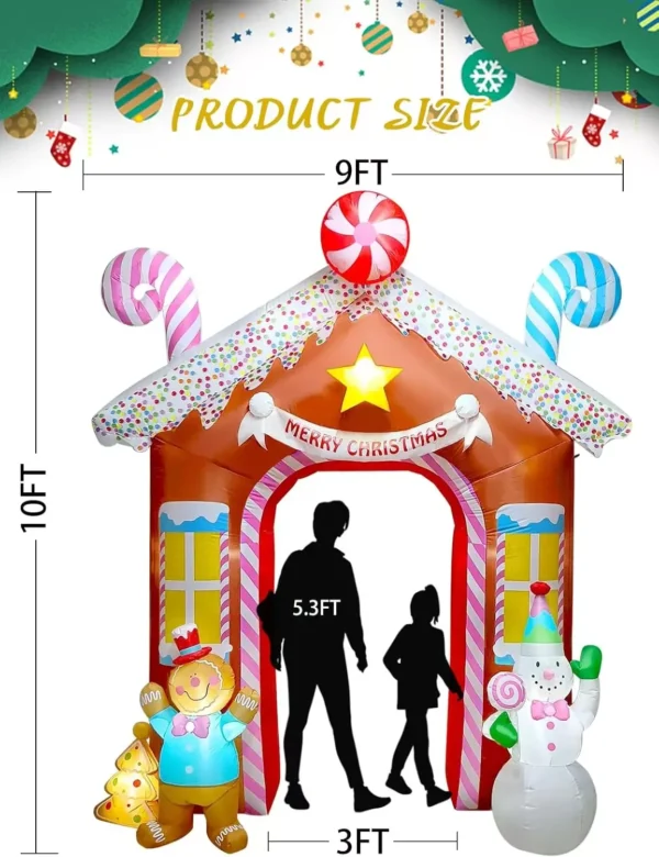 10FT Christmas Inflatable Arch - Image 4