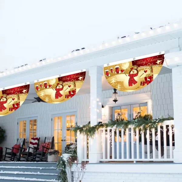 Merry Christmas Fan Flag Banner - Image 5