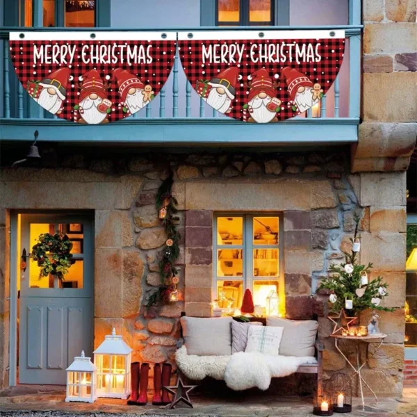 Merry Christmas Fan Flag Banner - Image 6