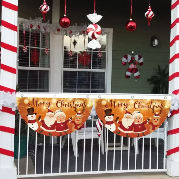 Merry Christmas Fan Flag Banner - Image 4