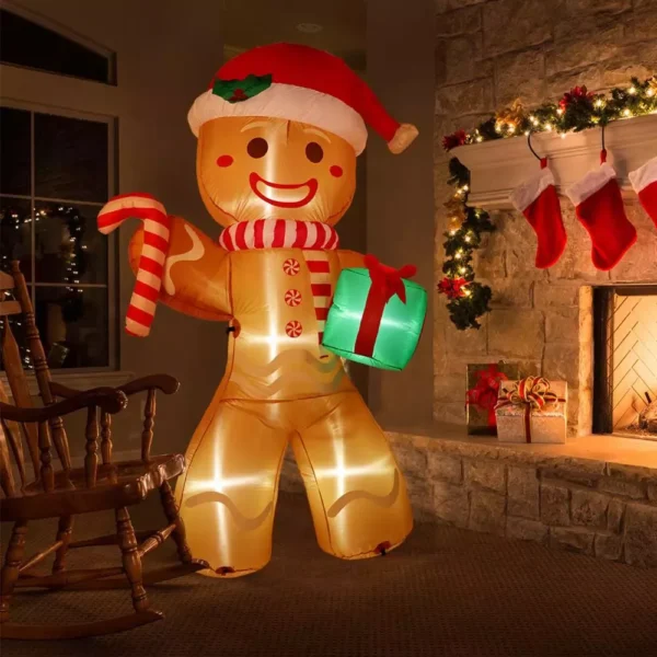 8FT Christmas Inflatable Gingerbread Man - Image 3