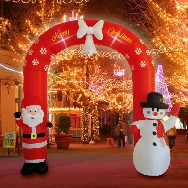 8FT Christmas Archway Inflatable Outdoor Decoration - Image 2