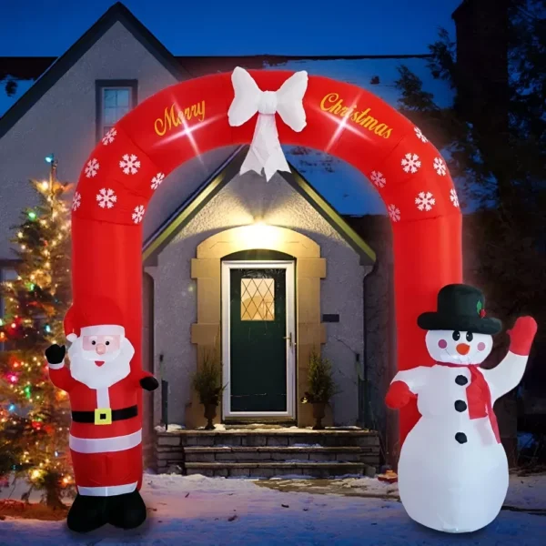 8FT Christmas Archway Inflatable Outdoor Decoration - Image 4