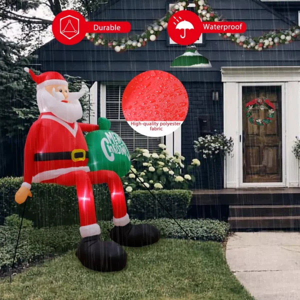 8FT LED Climbing Santa Christmas Inflatable Yard Decoration - Image 4