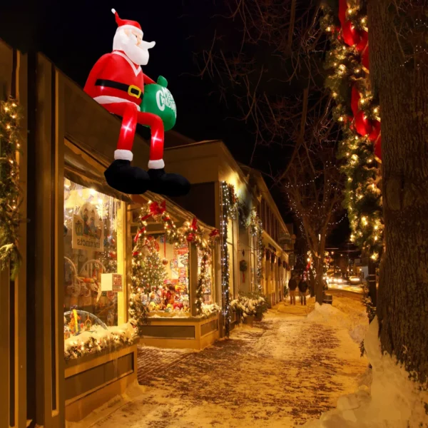 8FT LED Climbing Santa Christmas Inflatable Yard Decoration - Image 5