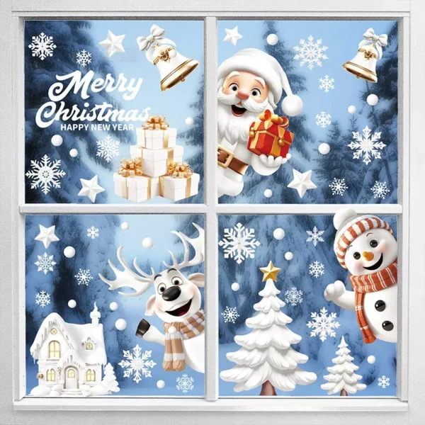 9-Piece Christmas Window Stickers Set - Image 4