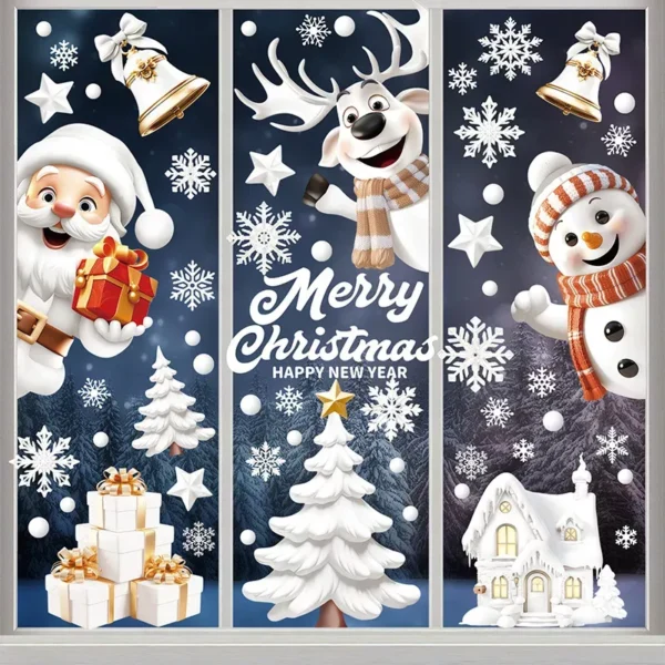 9-Piece Christmas Window Stickers Set - Image 3