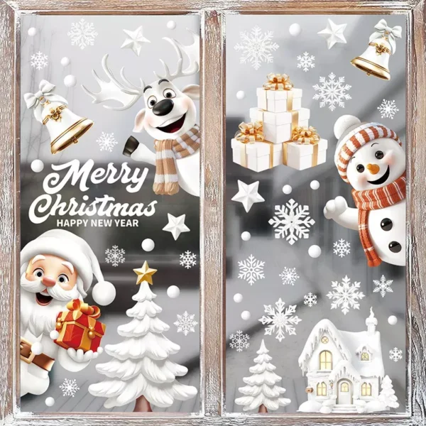 9-Piece Christmas Window Stickers Set