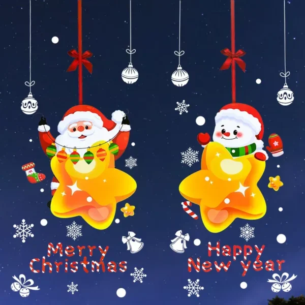 Festive Santa Claus Christmas Window Sticker - Image 4