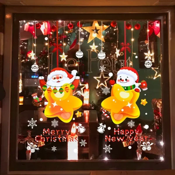 Festive Santa Claus Christmas Window Sticker - Image 3