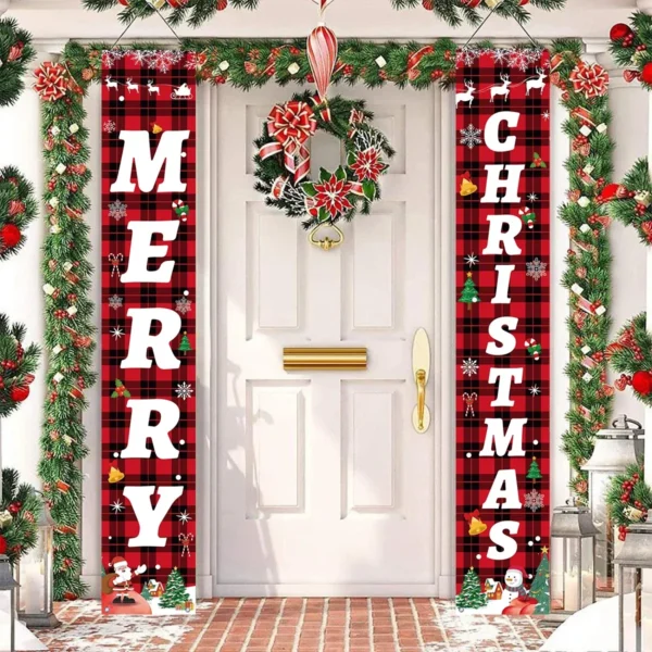 Christmas Santa and Snowman Door Couplet - Image 2