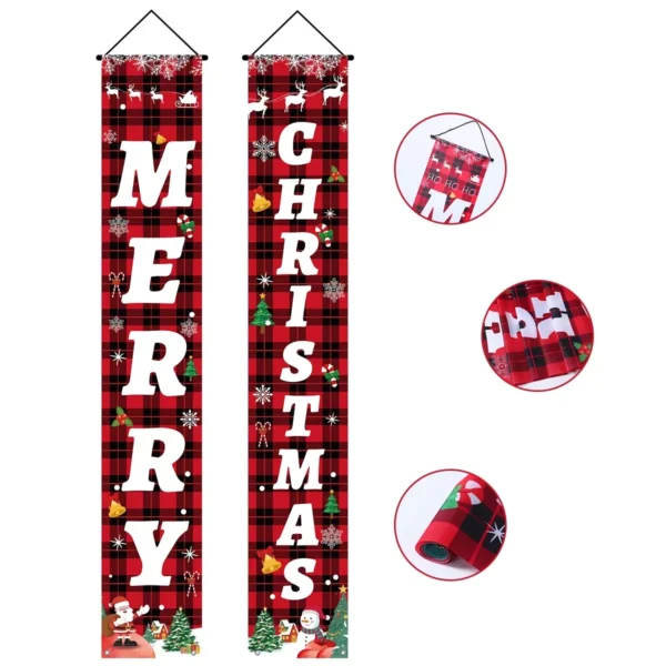 Christmas Santa and Snowman Door Couplet - Image 5
