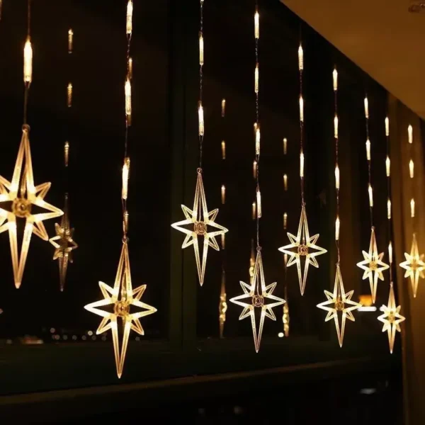 Christmas Polaris Solar Curtain Lights - Image 4