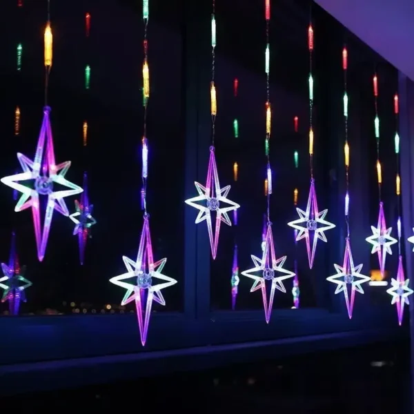 Christmas Polaris Solar Curtain Lights - Image 3
