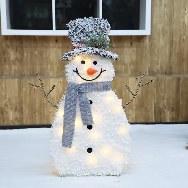 Glowing Family of Three Snowman Ornaments - Image 4