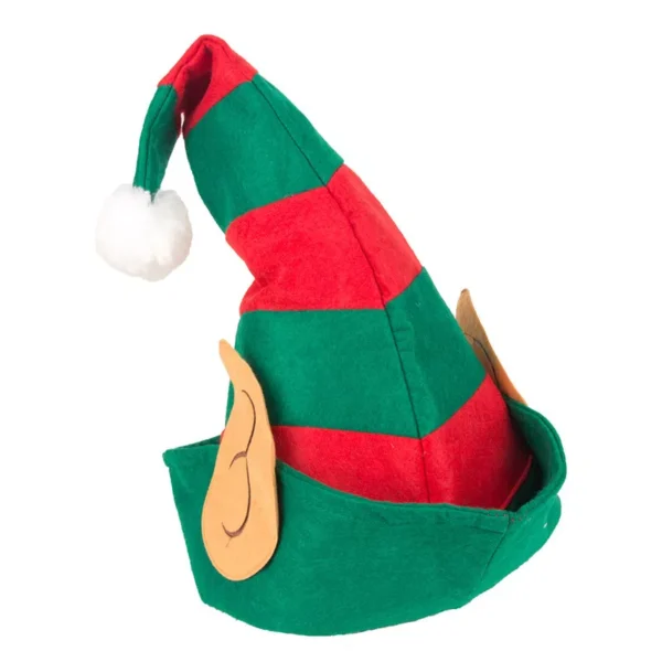 Red and Green Striped Christmas Elf Hat - Image 6