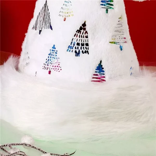White Plush Christmas Hat - Image 4