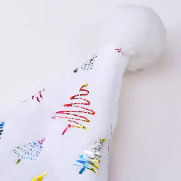 White Plush Christmas Hat - Image 5