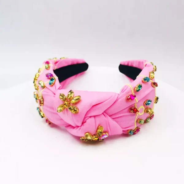 Luxury Baroque Rhinestone Embroidered Headband - Image 5