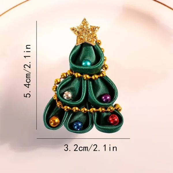 2PCS Christmas Elk & Tree Hairpins with Rhinestones - Image 6