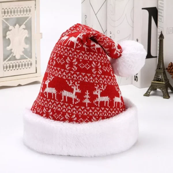 Festive Snowflake Elk Christmas Hat - Image 6
