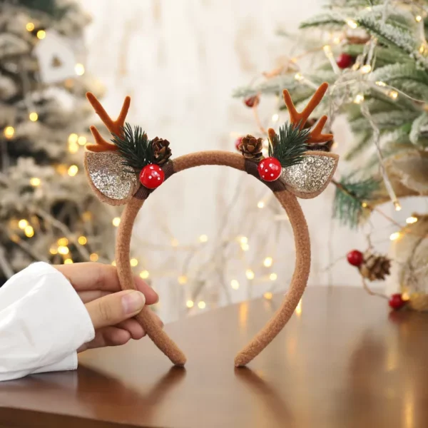 Christmas Deer Horn Hair Band - Image 5