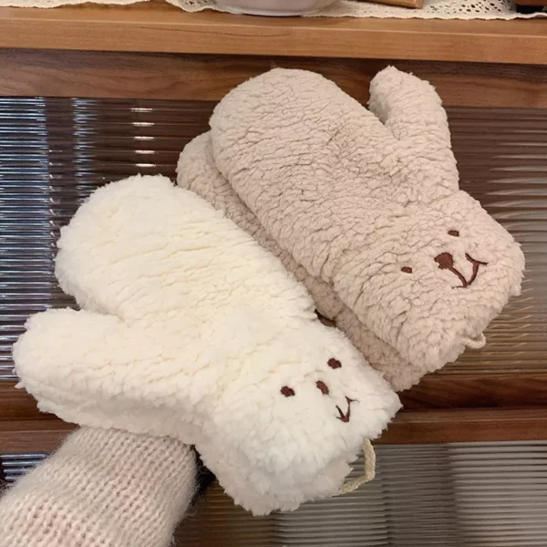 Cute Bear Claw Plush Gloves - Image 5