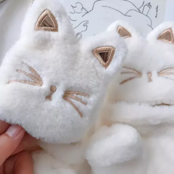Winter Warm Half Finger Cat Mittens - Image 3