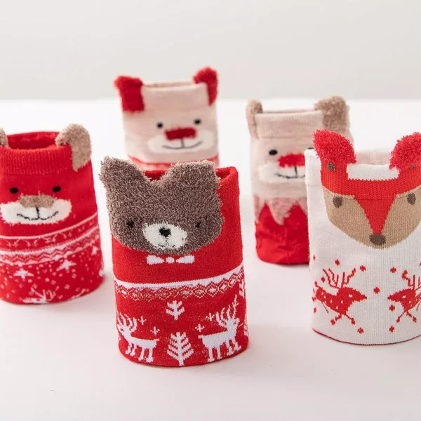 Cartoon Christmas Socks Ornaments - Image 2
