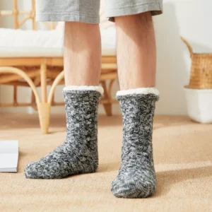 Warm & Fluffy Non-Slip Sleep Socks for Cozy Comfort
