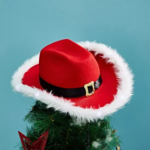 Western Christmas Cowboy Hat for Women and Men