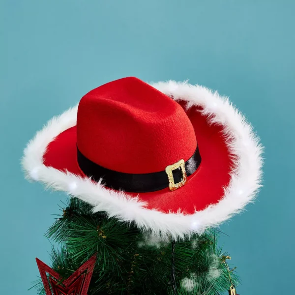 Western Christmas Cowboy Hat for Women and Men