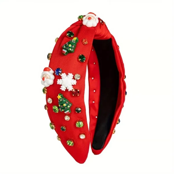 Holiday Christmas Headband with Sparkling Rhinestones and Festive Designs - Image 5