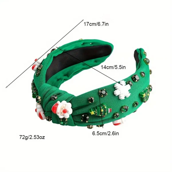 Holiday Christmas Headband with Sparkling Rhinestones and Festive Designs - Image 6