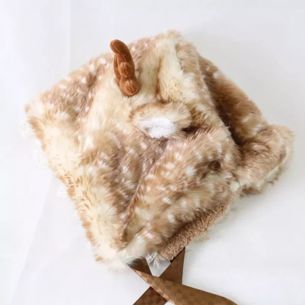 Cozy Winter Hat with Antler Earmuffs for Women - Image 5