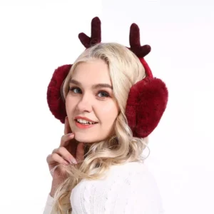 Christmas Deer Antler Earmuffs for Women and Teens