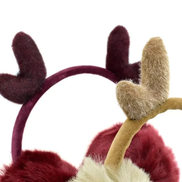 Christmas Deer Antler Earmuffs for Women and Teens - Image 6