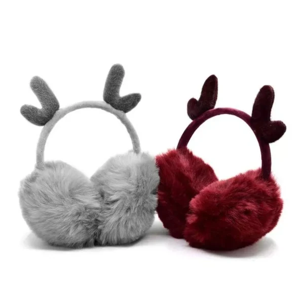 Christmas Deer Antler Earmuffs for Women and Teens - Image 5