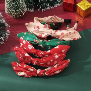 Christmas Snowflake Bow Knot Headband