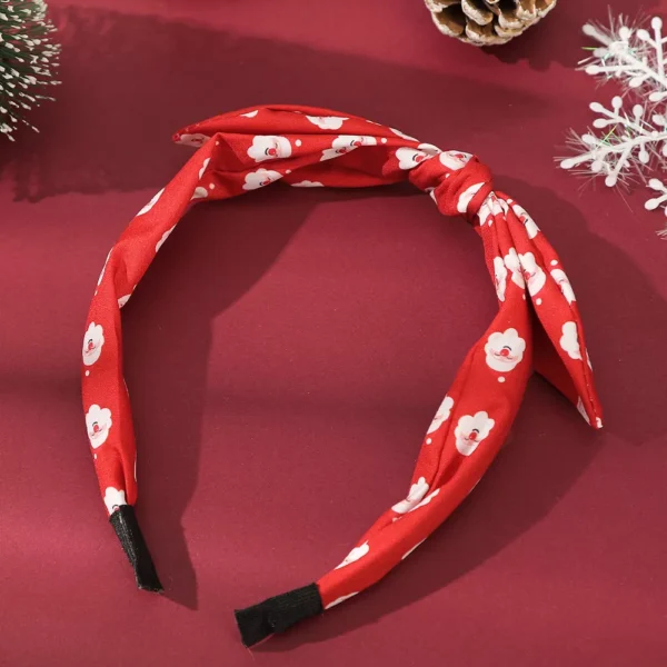 Christmas Snowflake Bow Knot Headband - Image 3