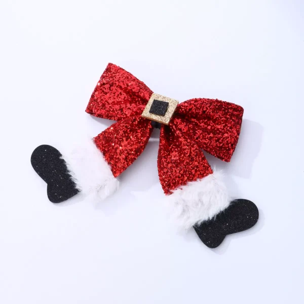 Women's Red Bow Hair Clip - Image 4