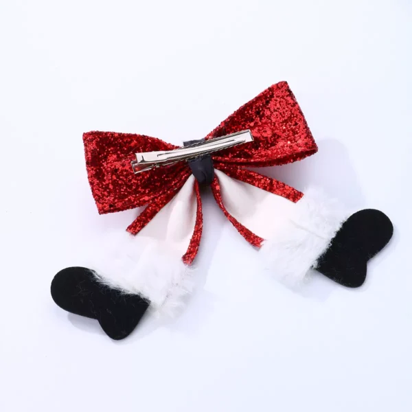 Women's Red Bow Hair Clip - Image 6