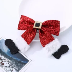 Women's Red Bow Hair Clip